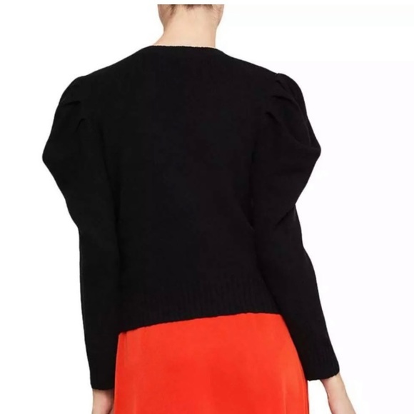 BCBG Maxazria black graphic pullover sweater top - Picture 2 of 5